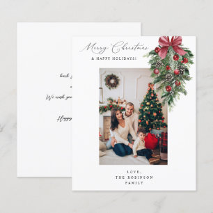 Budget Red Garland OrnamentMerry Christmas V Photo