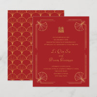 Budget Red & Gold Double Happiness Chinese Wedding