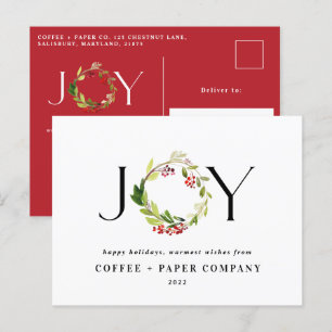 Budget red holiday watercolor botanical corporate