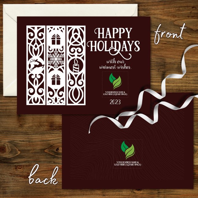 Budget Red Modern Minimal Corporate Holiday Card (Creator Uploaded)