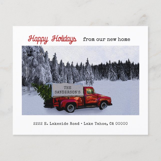 Budget Red Pickup Truck Holiday Moving House Flyer (Front)