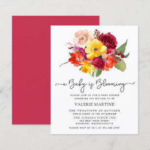 Budget Red Pink Orange Yellow Baby in Bloom Shower