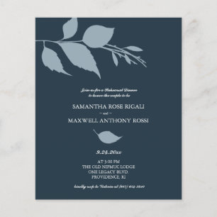 Budget Rehearsal Dinner Blue Invitations Flyer