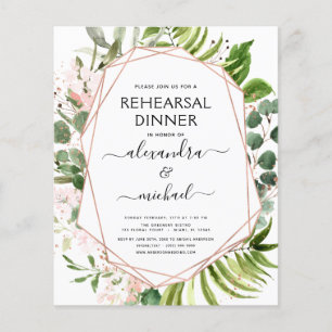 Budget Rehearsal Dinner Eucalyptus Greenery Flyer