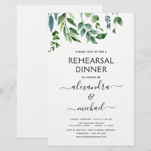 Budget Rehearsal Dinner Foliage Greenery Elegant