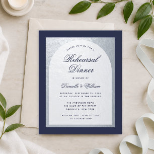 Budget Rehearsal Dinner Silver Navy Blue 