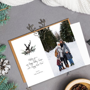 Budget Reindeer & Eucalyptus Note Photo V Holiday