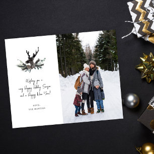Budget Reindeer & Eucalyptus Note Photo V Holiday Flyer