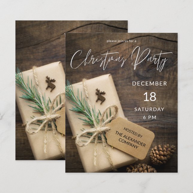 Budget Reindeer & Present Christmas Party (Front/Back)