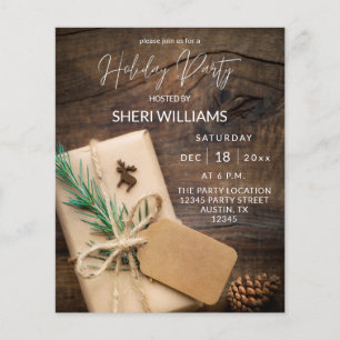 Budget Reindeer & Present Holiday Party 2 Flyer