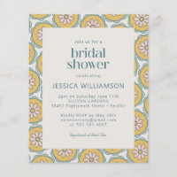 Budget Retro Boho Floral Pastel Bridal Shower