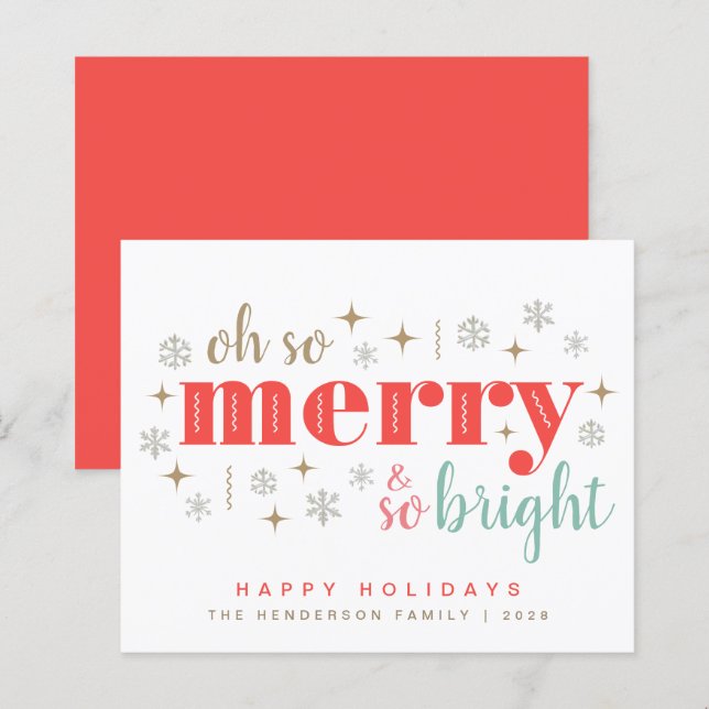 Budget Retro Christmas Oh So Merry (Front/Back)