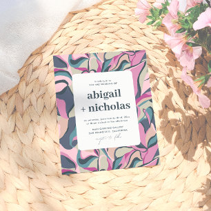 Budget Retro Groovy Colourful Abstract Wedding