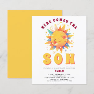 Budget Retro Here Comes The Son Baby Shower