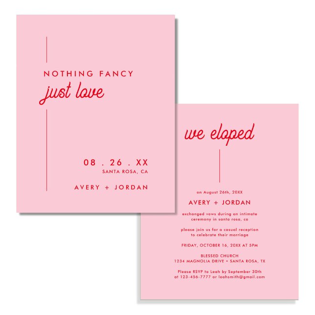 Budget Retro Pink & Red Nothing Fancy Just Love Flyer (Creator Uploaded)