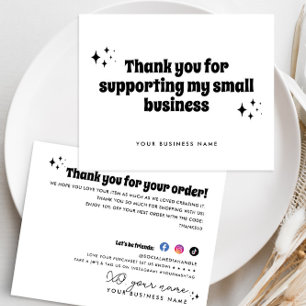 Budget Retro Supporting Small Business Thank You