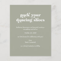 Budget Retro Typography Sage Green Save the Date