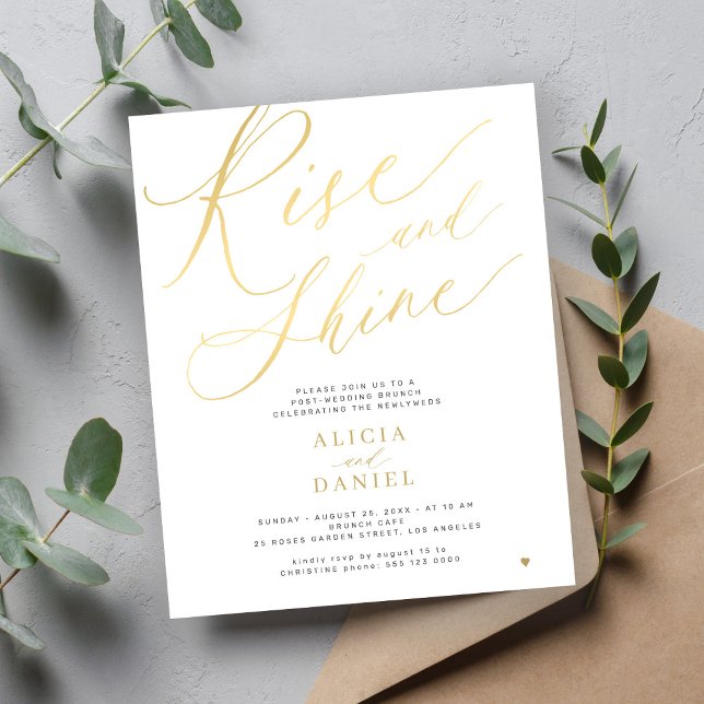 Budget Rise and shine wedding party invitation (Creator Uploaded)