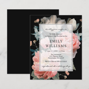 Budget Romantic Floral Bridal Shower Invitation