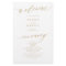Budget romantic gold typography wedding program