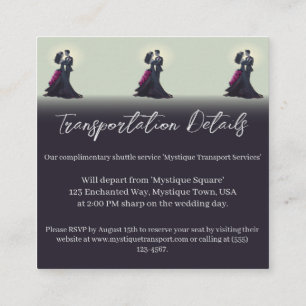 Budget Romantic Gothic Lovers Transport Details Enclosure Card