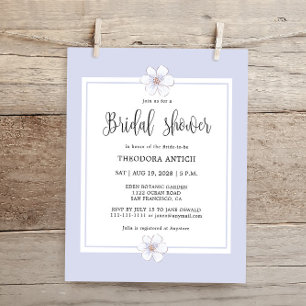 Budget Romantic Lilac Floral Bridal Shower