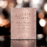 Budget Rose Gold Glitter 40th Birthday Invitation<br><div class="desc">Make your 40th birthday celebration sparkle with the Budget Rose Gold Glitter 40th Birthday Invitation! This affordable invitation features a chic rose gold glitter design that adds a touch of elegance to your special day without breaking the bank. Perfect for anyone looking to celebrate their milestone birthday with a stylish...</div>