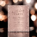 Budget Rose Gold Glitter 60th Birthday Invitation<br><div class="desc">Celebrate a fabulous 60 years with the Budget Rose Gold Glitter 60th Birthday Invitation! This affordable yet stunning design features sparkling rose gold glitter, bringing elegance to your celebration without breaking the bank. Perfect for those looking to mark their 60th milestone in style while staying budget-conscious, this invitation adds a...</div>