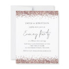 BUDGET Rose Gold Glitter Evening Invite