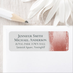 Budget Rose gold Glitter Foil Look Wedding