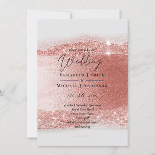 Budget Rose gold Glitter Foil Look Wedding