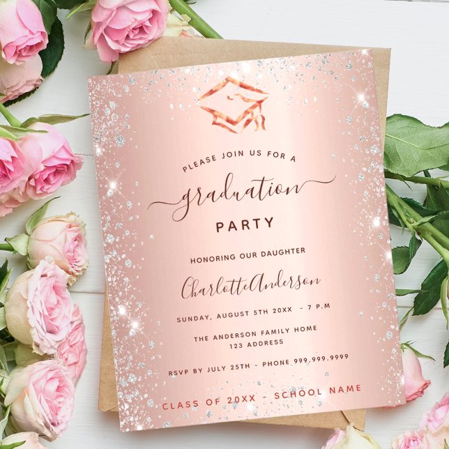Budget rose gold silver graduation party 2024 (Creator Uploaded)