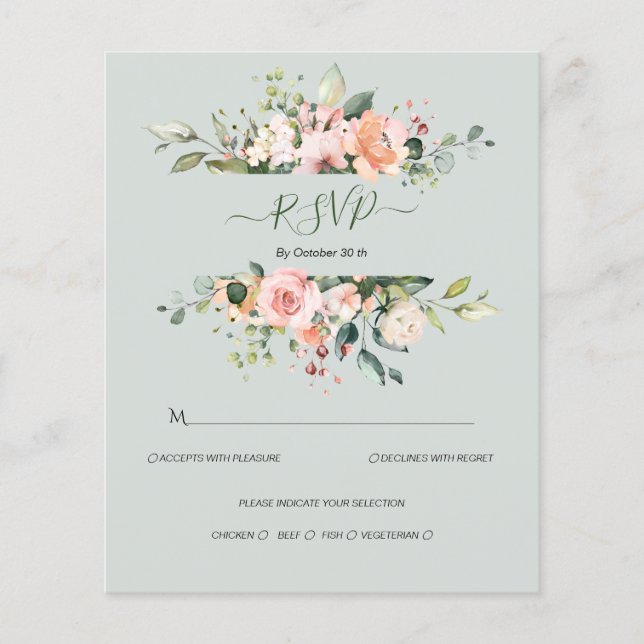Budget-Roses - Rsvp. RSVP Card (Front)