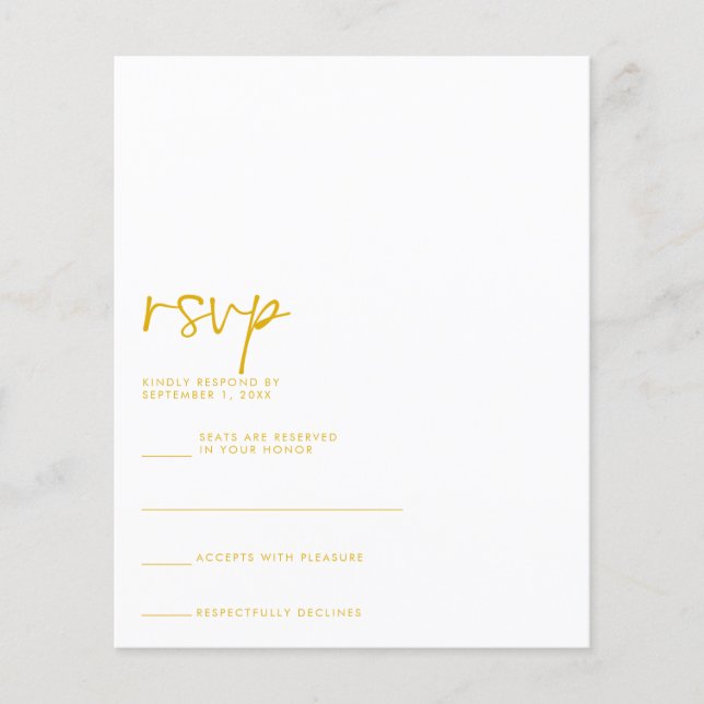 BUDGET RSVP Card (Front)