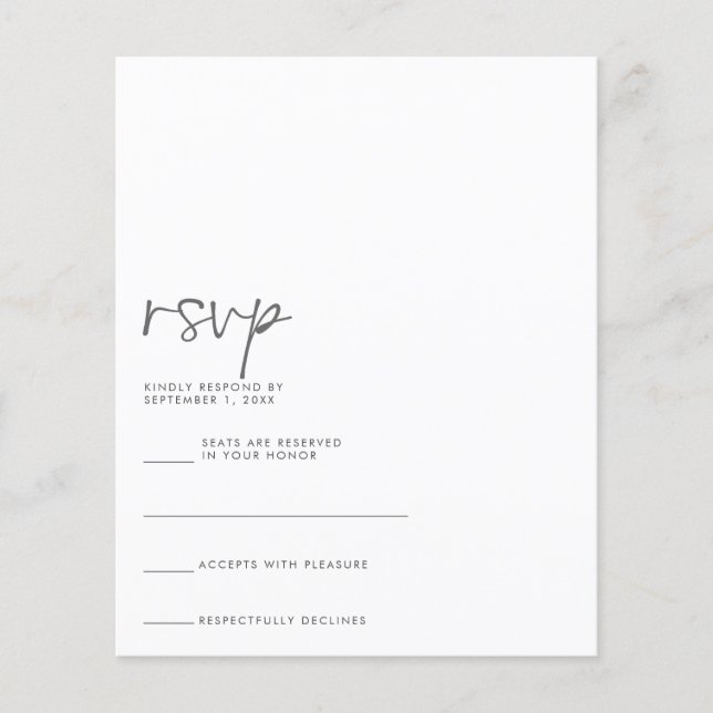BUDGET RSVP Card (Front)