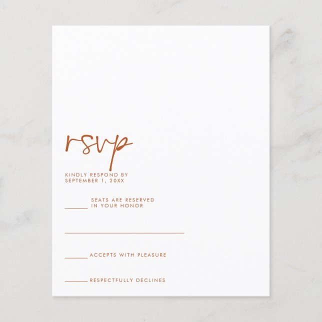 BUDGET RSVP Card (Front)