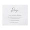 Budget RSVP Card