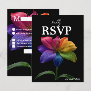 🌈 Budget RSVP Feast & Flourish Technicolor Love  Card