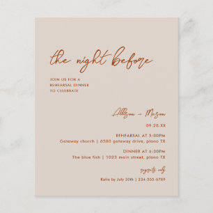 Budget Rust The Night Before Rehearsal Dinner