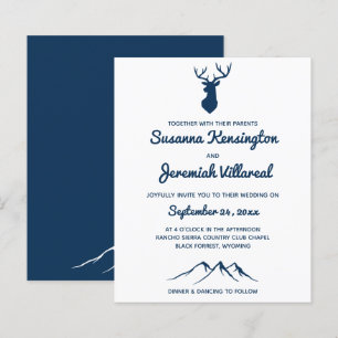 BUDGET Rustic Blue Deer Country Mountain Wedding