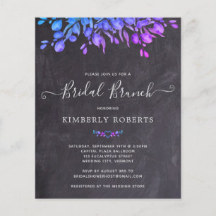 Budget Rustic Botanical Bridal Brunch Invitation C