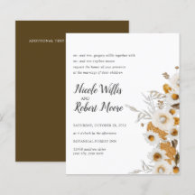 Budget Rustic Chamomile Mimosa floral Wedding