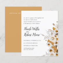Budget Rustic Chamomile Mimosa floral Wedding