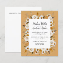 Budget rustic Chamomile Mimosa frame Wedding