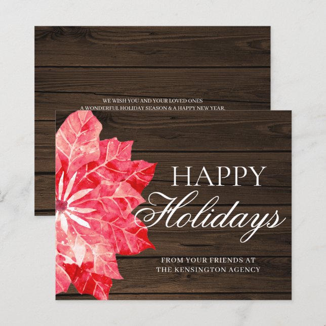 Budget Rustic Corporate Business Holiday Christmas (Front/Back)