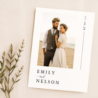 Budget Rustic Destination Photo Wedding Invite