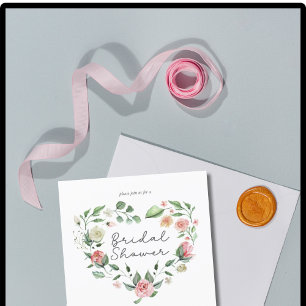 Budget Rustic Elegance Blush Bridal Shower Invite  Flyer