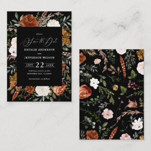 budget rustic elegant modern wedding save the date card