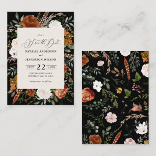 budget rustic elegant modern wedding save the date card