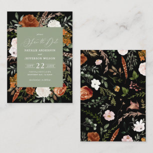 budget rustic elegant modern wedding save the date card